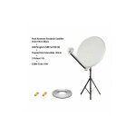 Pack antenne parabole satellite acier 65cm blanc hd4k + lnb single 0, 1db full hd 4k + trépied alu extensible ... Pack antenne parabole satellite acier 65cm blanc hd4k + lnb single 0, 1db full hd 4k + trépied alu extensible ...