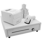 Pack approx apppospack4180wh v2 tiroir - caisse / imprimante thermique / lecteur de codes et rouleaux ...