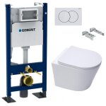 Pack wc autoportant bati - support geberit + wc sans bride swiss aqua technologies + abattant softclose ... Pack wc autoportant bati - support geberit + wc sans bride swiss aqua technologies + abattant softclose ...