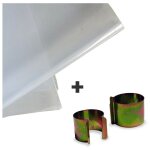 Kalembal - pack bâche serre 48m2 prêt à l'emploi (1 bâche serre très résistante + 20 clips de fixation) ... Kalembal - pack bâche serre 48m2 prêt à l'emploi (1 bâche serre très résistante + 20 clips de fixation) ...