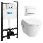 Roca - pack bâti - support active + wc suspendu vitra + abattant soft close + plaque blanche ( actives50softcl ... Roca - pack bâti - support active + wc suspendu vitra + abattant soft close + plaque blanche ( actives50softcl ...