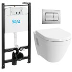 Roca - pack bâti - support active + wc suspendu vitra + abattant soft close + plaque chrome ( actives50softclo ... Roca - pack bâti - support active + wc suspendu vitra + abattant soft close + plaque chrome ( actives50softclo ...