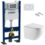 Pack bati - support geberit duofix + wc sans bride swiss aqua technologies + plaque de commande delta01 ...