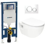 Pack bati - support geberit wc sans bride swiss aqua technologies + abattant softclose + plaque chrome ...