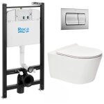 Swiss aqua technologies - pack b�ti - support roca active + wc sans bride sat brevis + plaque chrome ...