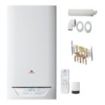 Saunier duval - pack chaudiere gaz murale isomax condens f30 30 kw dosseret et ventouse inclus