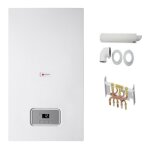 Saunier duval - pack chaudiere gaz murale semiafast f25 condens dosseret et ventouse inclus gaz naturel ...
