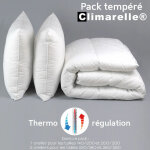 Pack climarelle� thermor�gulation couette temperee + oreiller - 140 / 200 - dodo