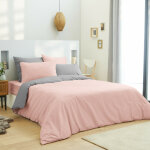 Univers decor - pack complet 6 pices rose / gris housse de couette pour lit 180 x 200 cm king size 100% ...