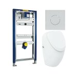 Pack complet b�ti support urinoir geberit et urinoir a aspiration ideal standard connect, afflux arriere ...