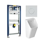 Pack complet bâti support urinoir geberit et urinoir vitra s20 comfort blanc, arrivée par arrière Pack complet bâti support urinoir geberit et urinoir vitra s20 comfort blanc, arrivée par arrière
