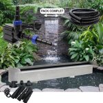 Le poisson qui jardine - pack complet cascade - lame d'eau 30 cm inox , pompe, tuyau, connecteurs bassins ...