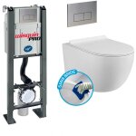 Wirquin pro - pack complet wc sans bride bati autoportant + cuvette blanche