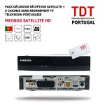 Me - pack d�codeur r�cepteur satellite obox hd t�l�vision portugaise par sat + 6 chaines, hd, sans abonne ...