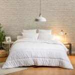 Bleu calin - pack �t� couette 240x260cm + 2 oreillers 60x60cm