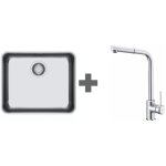 Franke - pack vier inox + mitigeur chrom 803441sbvl