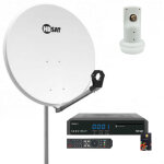 Pack hdsat parabole satellite acier 80cm + lnb single + récepteur tntsat Pack hdsat parabole satellite acier 80cm + lnb single + récepteur tntsat
