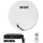 Hdsat - pack parabole satellite fibre composite blanche 75cm + lnb single + vega 3 r�cepteur tv satellite ...