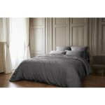 Douceur d'intrieur - pack housse de couette 260 x 240 cm bambou de satin 120 fils salom + drap housse ...
