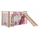 Paris prix - pack - lit enfant toboggan, tente & 3 pochettes 'pino princesse' naturel Paris prix - pack - lit enfant toboggan, tente & 3 pochettes 'pino princesse' naturel