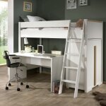 Paris prix - pack - lit mezzanine enfant & armoire & bureau 'london' blanc Paris prix - pack - lit mezzanine enfant & armoire & bureau 'london' blanc