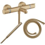 Hansgrohe - pack mitigeur bain douche thermostatique ecostat comfort + flexible isiflex + pommeau pulsify ...