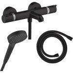 Hansgrohe - pack mitigeur bain douche thermostatique ecostat comfort + flexible isiflex + pommeau vernis ...