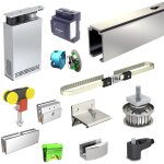 Pack motorisation slid'up m300 pour 1 porte coulissante en verre - radio
