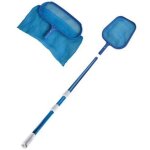 Pack nettoyage pour piscine - manche tlescopique - epuisette de fond - epuisette de surface