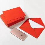 Pack of 10 self - sealing envelopes with v - flap and gold trim for office, wedding gift cards, invitations, ...