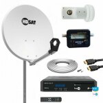 Pack parabole satelitte acier 65cm + récepteur fransat + lnb single + câble coaxial 20m Pack parabole satelitte acier 65cm + récepteur fransat + lnb single + câble coaxial 20m