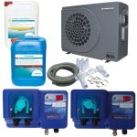 Poolex - pack pompe � chaleur piscine jetline s�lection fi 75 + appareils de r�gulation + produits piscine ...