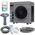 Poolex - pack pompe  chaleur piscine nano rversible 5 kw + by pass + 3 mtres tuyau + chlore 5 fonctions ...