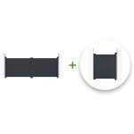 Casanoov - pack portail battant eiger 300x115cm + portillon eiger 100x115cm gris