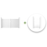 Casanoov - pack portail battant eiger 300x160cm + portillon eiger 100x160cm blanc