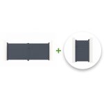 Pack portail battant eiger 400x160cm + portillon eiger 100x160cm gris