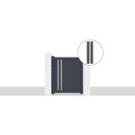 Casanoov - pack portillon 1m giona h. 120cm + 2 poteaux eifel h. 166cm gris Casanoov - pack portillon 1m giona h. 120cm + 2 poteaux eifel h. 166cm gris