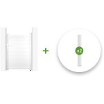 Pack portillon aluminium eiger 100x140cm + 2 poteaux h. 166cm blanc