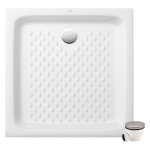 Pack receveur 90 x 90 villeroy & boch o novo ceramique carr� blanc avec bonde d90