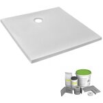 Pack receveur de douche 80 x 80 jacob delafon ipso carr blanc + kit d'tanchit wedi