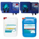 Pack rgulateur automatique ph et chlore astralpool + 1 bidon 20 l chloriliquide + 1 bidon ph minus liquid ...