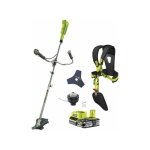 Ryobi - pack dbroussailleuse 18v one + obc1820b - 1 batterie 2. 5ah - 1 chargeur rapide rc18120 - 125 ...