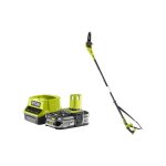 Pack ryobi elagueur � chaine sur perche 18v one + opp1820 - 1 batterie 2. 5ah - 1 chargeur rapide rc18120 ...