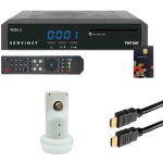Pack servimat r�cepteur satellite full hd + carte tntsat v6 + c�ble hdmi + lnb single hdsat