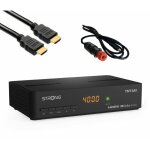 Pack strong srt 7408 décodeur satellite astra hd + carte tntsat + câble hdmi longueur 2m + cable 12v Pack strong srt 7408 décodeur satellite astra hd + carte tntsat + câble hdmi longueur 2m + cable 12v