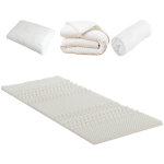 Olympe literie - pack surmatelas + prot�ge matelas + couette + oreiller 90x190 cm