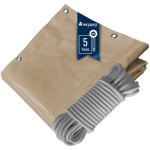 Pack toile pergola beige fonc� 3x4 m + sandow gris 20m - b�che pergola pr�te � poser lp506pr garantie ...