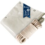 Pack toile pergola blanc cr�me 3x4 m + sandow ivoire 20m - b�che pergola pr�te � poser lp506pr garantie ...