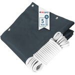 Pack toile pergola gris anthracite 3x4 m + sandow blanc 20m - b�che pergola pr�te � poser lp506pr garantie ...