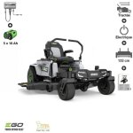 Pack tondeuse autoporte, moteurs brushless 16, 1 kw - 5 batteries 10 ah et chargeur mural inclus - ego ...